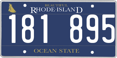 RI license plate 181895