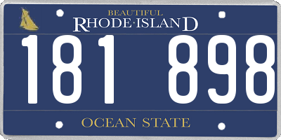 RI license plate 181898