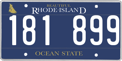 RI license plate 181899