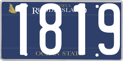 RI license plate 1819