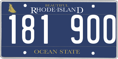 RI license plate 181900