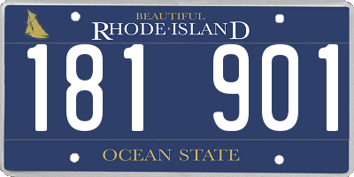 RI license plate 181901