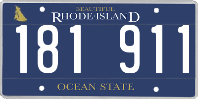 RI license plate 181911