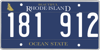 RI license plate 181912