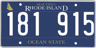 RI license plate 181915