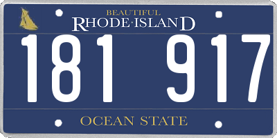 RI license plate 181917