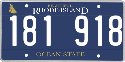 RI license plate 181918