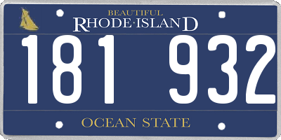 RI license plate 181932