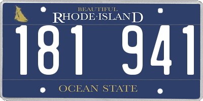 RI license plate 181941