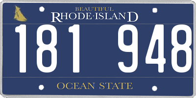 RI license plate 181948