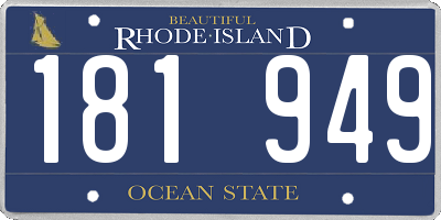 RI license plate 181949