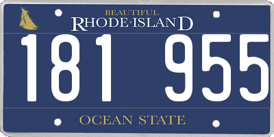 RI license plate 181955