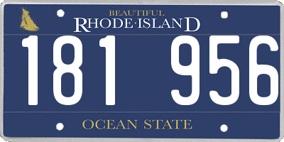 RI license plate 181956