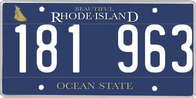 RI license plate 181963