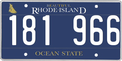RI license plate 181966