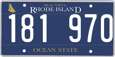 RI license plate 181970