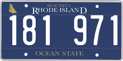 RI license plate 181971