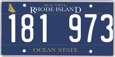 RI license plate 181973