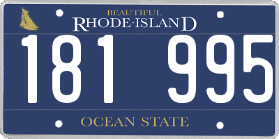 RI license plate 181995