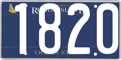 RI license plate 1820