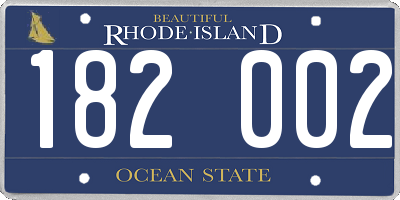 RI license plate 182002