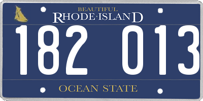 RI license plate 182013