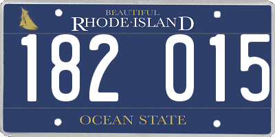 RI license plate 182015