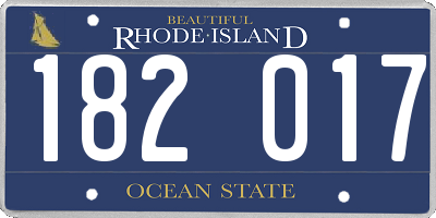 RI license plate 182017