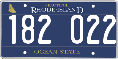 RI license plate 182022