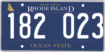 RI license plate 182023