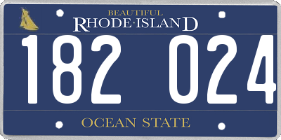 RI license plate 182024
