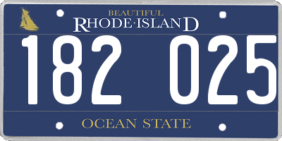 RI license plate 182025