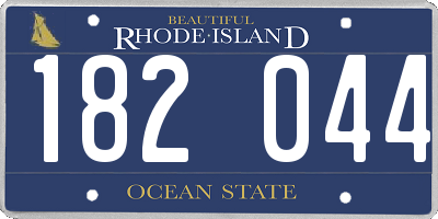 RI license plate 182044