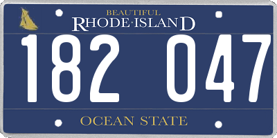 RI license plate 182047