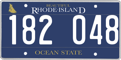 RI license plate 182048