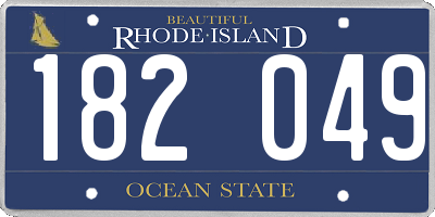RI license plate 182049