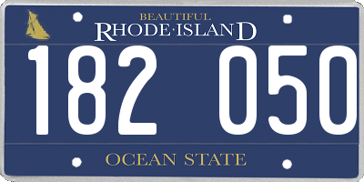 RI license plate 182050