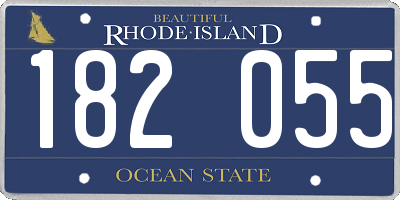 RI license plate 182055