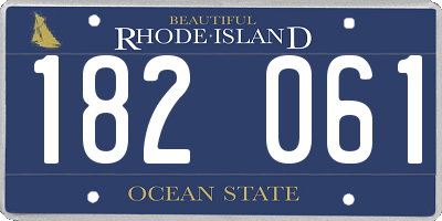 RI license plate 182061