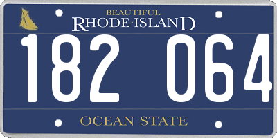RI license plate 182064