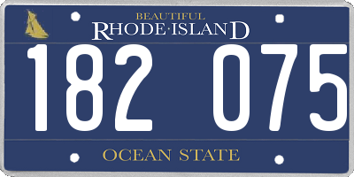 RI license plate 182075