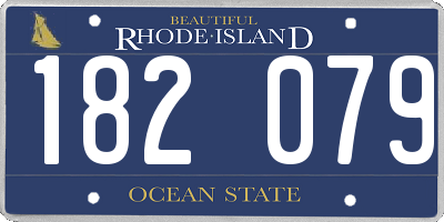 RI license plate 182079