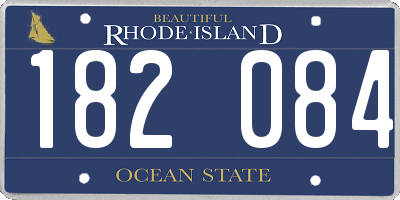 RI license plate 182084