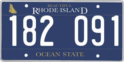 RI license plate 182091