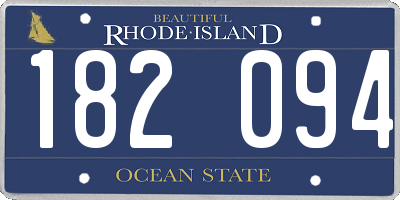RI license plate 182094