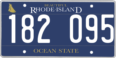 RI license plate 182095