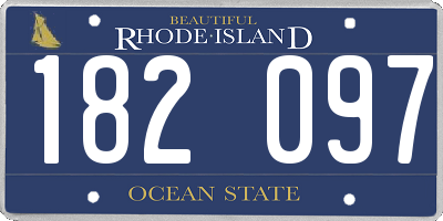 RI license plate 182097
