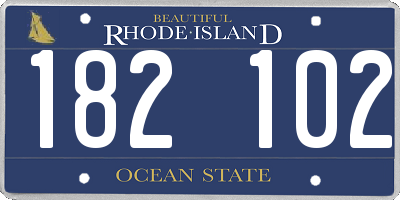 RI license plate 182102