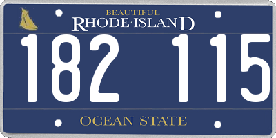 RI license plate 182115