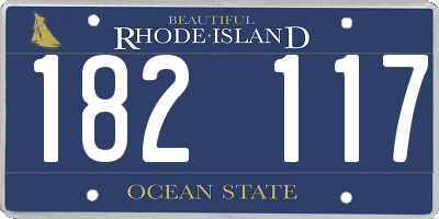 RI license plate 182117
